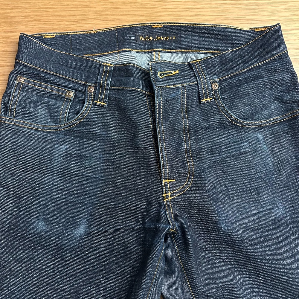 Nudie Men’s raw denim 31x34 indigo. 14oz